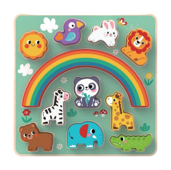 2KIDS TOYS Balanční puzzle se zvířátky 2 v 1