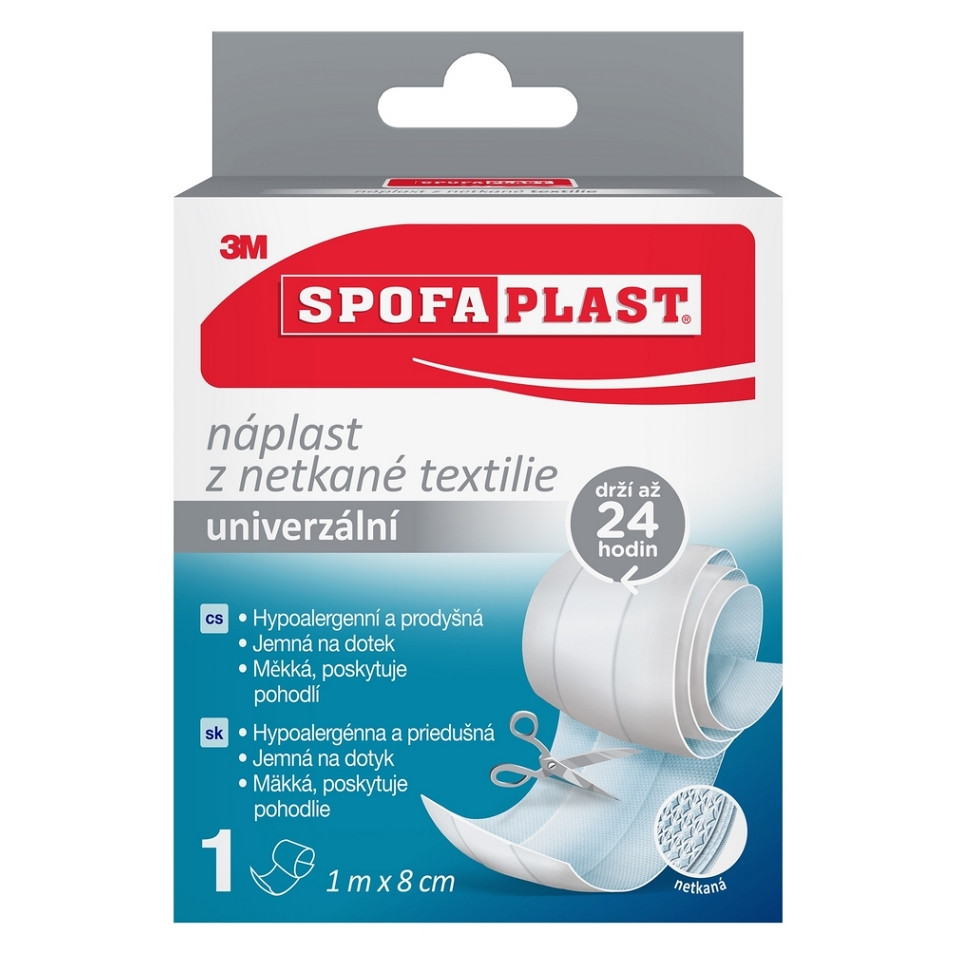 3M™ SPOFAPLAST 864 Náplast z netkané textilie 1 m x 8 cm