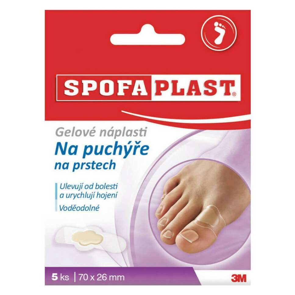 3M™ SPOFAPLAST 911 Gelové náplasti na puchýře na prstech 5 kusů