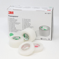 3M Transpore transparentní náplast 2.5 cm x 9.1 m 12 ks