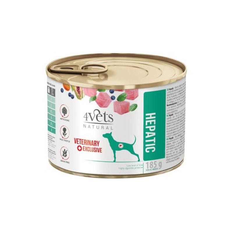 4vets NATURAL VETERINARY EXCLUSIVE HEPATIC 185g pro psy s onemocněním jater