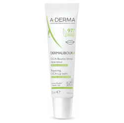 A-DERMA Dermalibour+ Reparační CICA-balzám na popraskané a podrážděné rty 15 ml