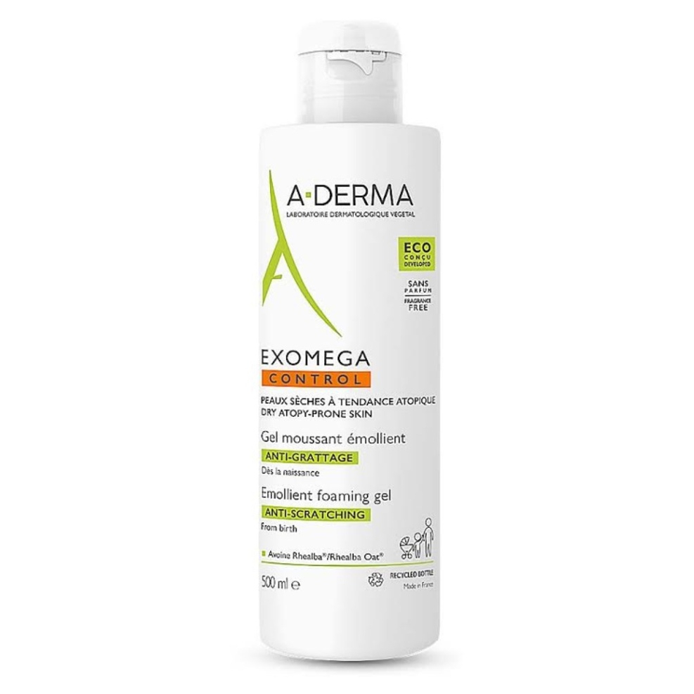 A-DERMA Exomega Control Zvláčňující pěnivý gel 500 ml