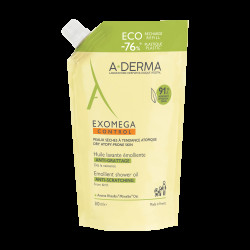 A-DERMA Exomega Control Zvláčňujíci sprchový olej - Recyklovatelná ECO náhradní náplň 500 ml