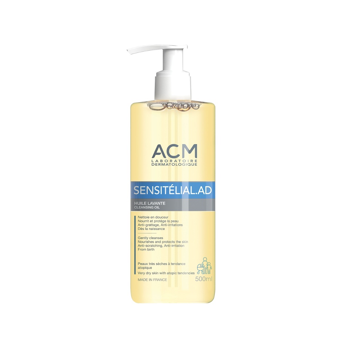 ACM SENSITÉLIAL.AD tělový mycí olej 500 ml