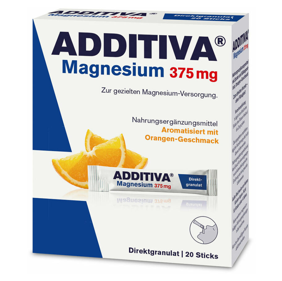 ADDITIVA Magnesium 375 mg direct pomeranč 20 sáčků