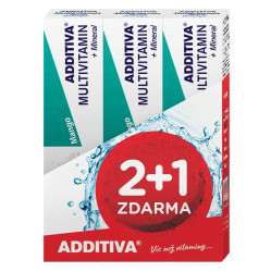 ADDITIVA sada multivitamin 2+1 mango šumivé tablety 3 x 20ks