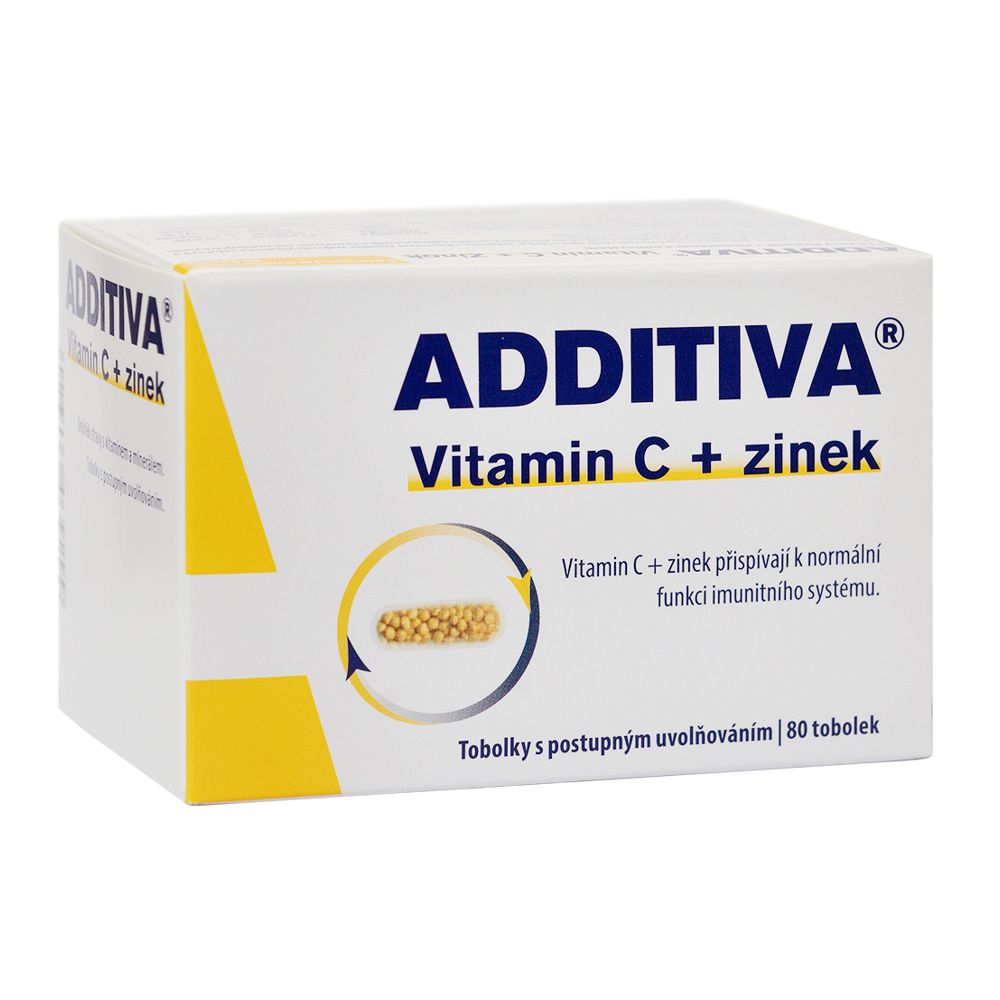 Additiva Vitamín C + zinek 80 tobolek