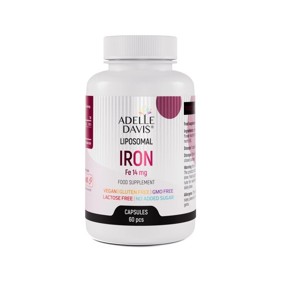 Adelle Davis Liposomal Iron Fe 14 mg 60 kapslí