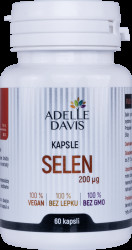 ADELLE DAVIS Selen 200mcg 60 kapslí