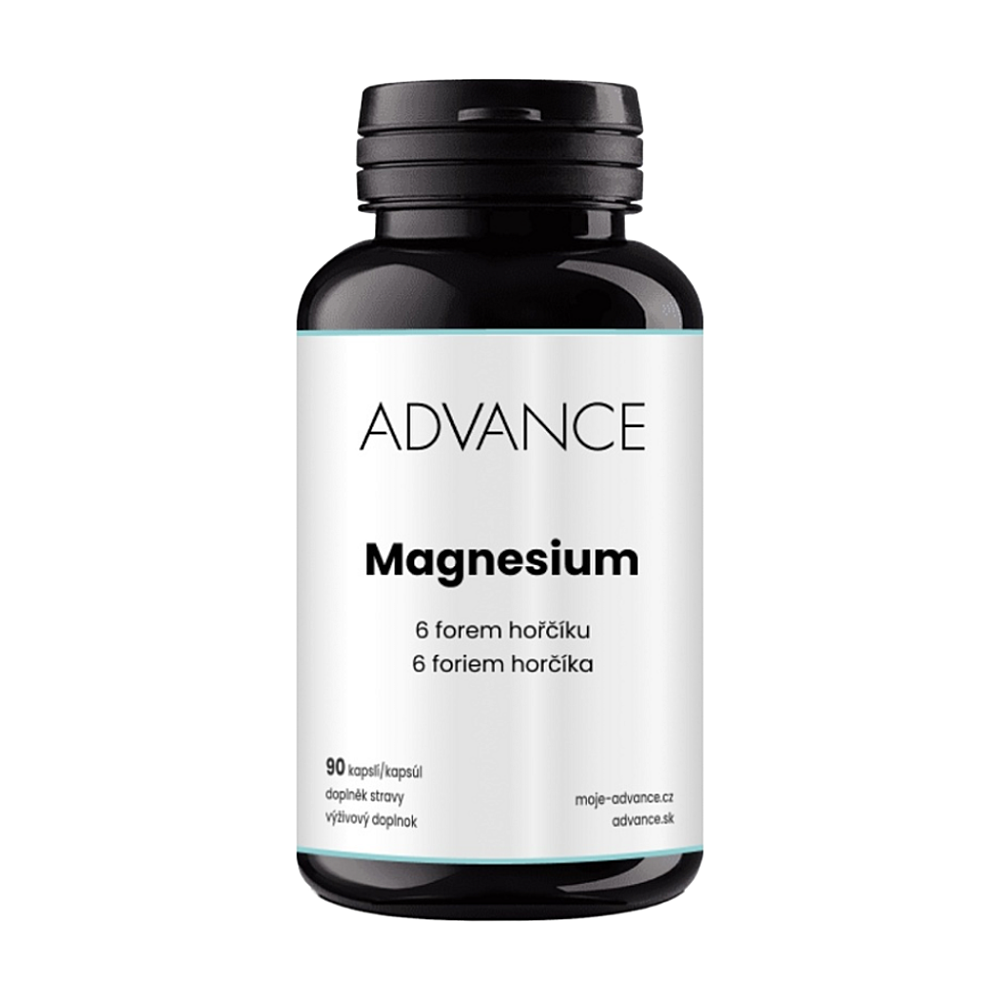 ADVANCE Magnesium 6 forem hořčíku 90 kapslí