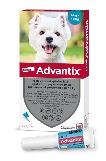 Advantix pro psy 4-10 kg spot-on 4x1 ml