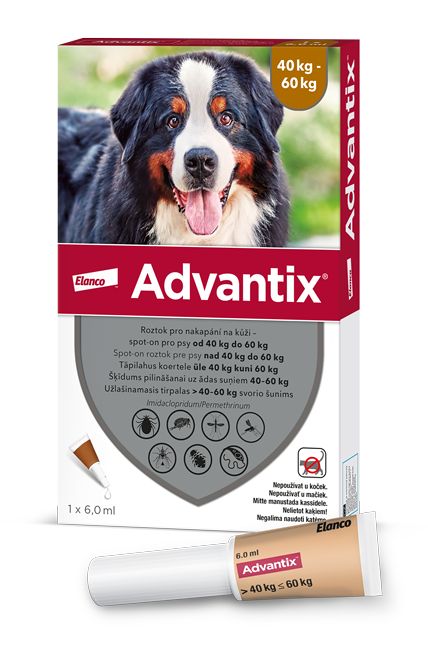 Advantix pro psy od 40 do 60 kg spot-on 1x6 ml