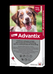 ADVANTIX pro psy spot-on 10-25 kg 4 x 2.5 ml