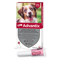 ADVANTIX Spot-on pro psy 10-25 kg 2,5 ml 4 pipety