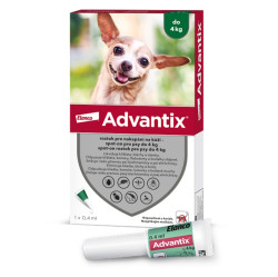 ADVANTIX Spot-on pro psy do 4 kg 0,4 ml 1 pipeta