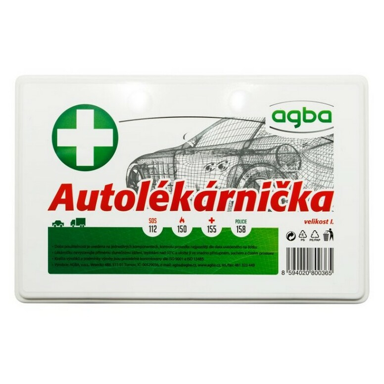 AGBA Družstvo lékáren autolékárnička plastová 206/2018