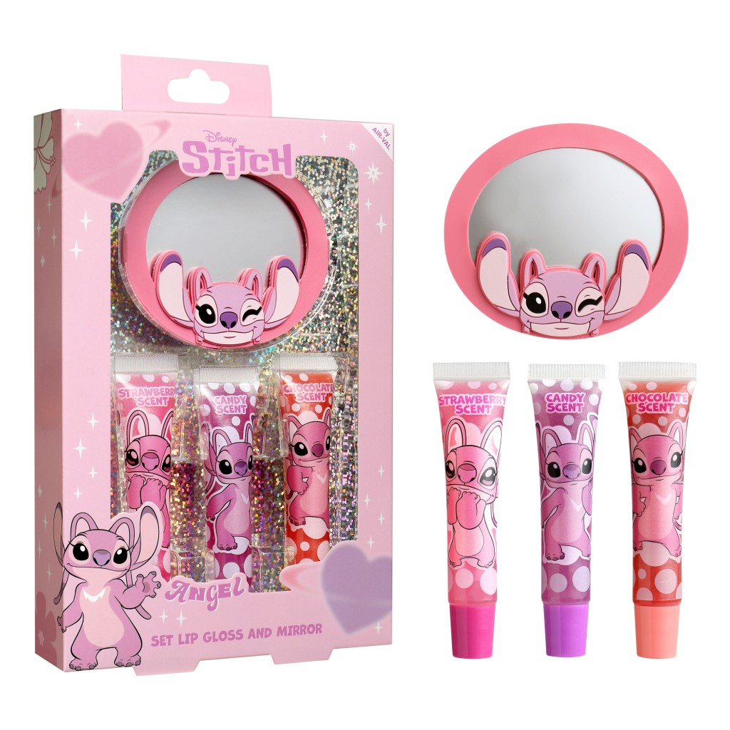 Air-Val Sada lesků na rty a zrcátko Stitch Angel