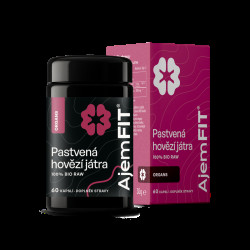 AjemFIT BIO Raw Hovězí Játra - 60 kapslí - 30g