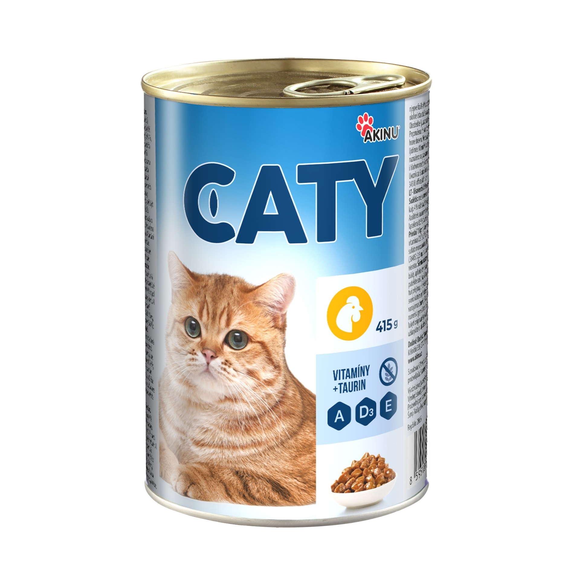 Akinu Caty konzerva pro kočky s drůbežím 415 g