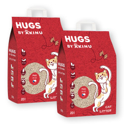 Akinu HUGS by Akinu Křemelinové stelivo pro kočky 2 x 20 l
