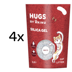 Akinu HUGS by Silika gel bílý stelivo pro kočky 3,6 l MTP 4 ks