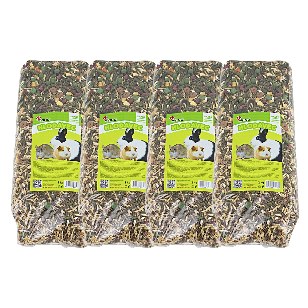 Akinu Kompletní krmivo pro hlodavce 4 x 2 kg