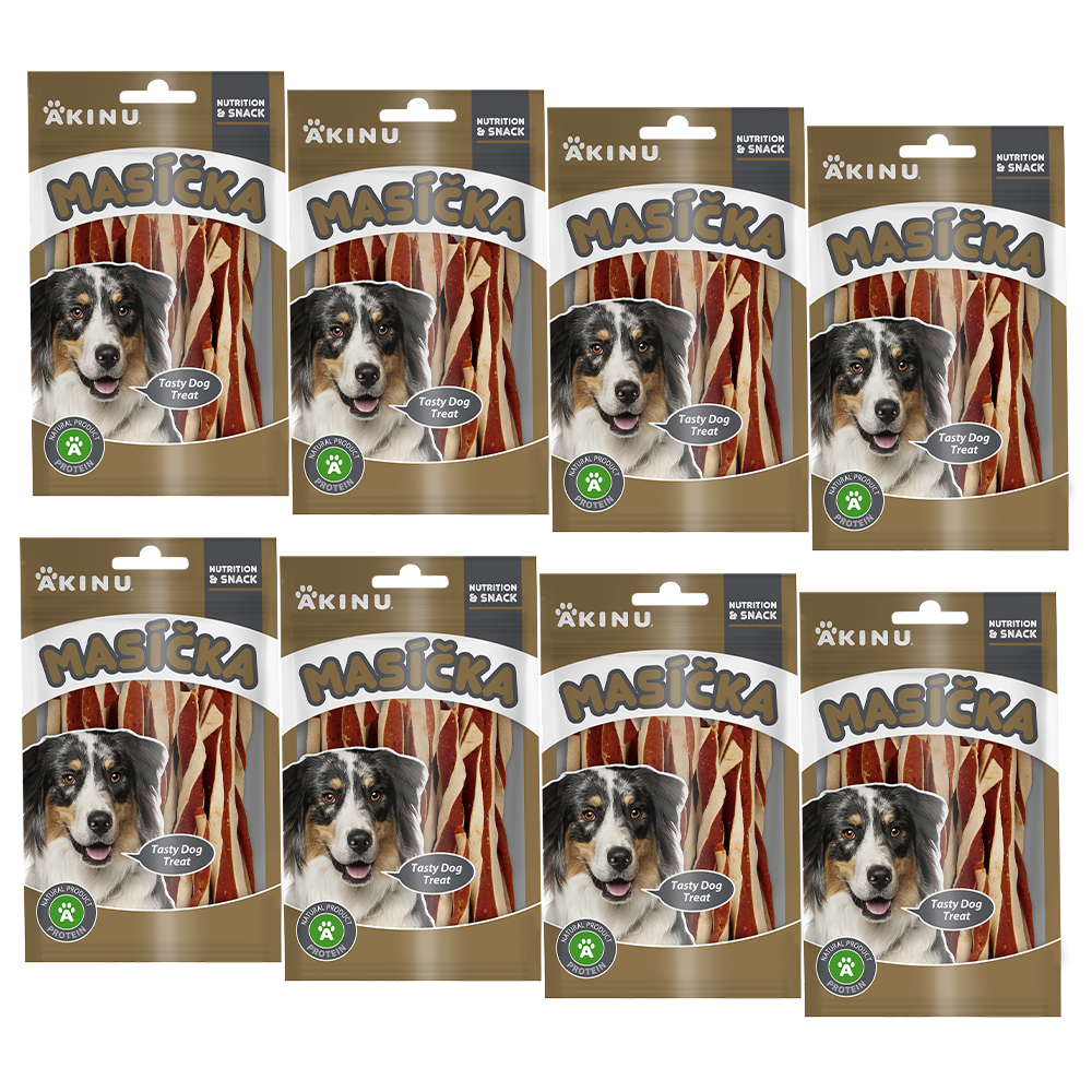 Akinu MASÍČKA Jehněčí twister pamlsek pro psy 8 x 75 g