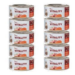 Akinu VITALITY Kuřecí & losos konzerva pro kočky 10 x 70 g