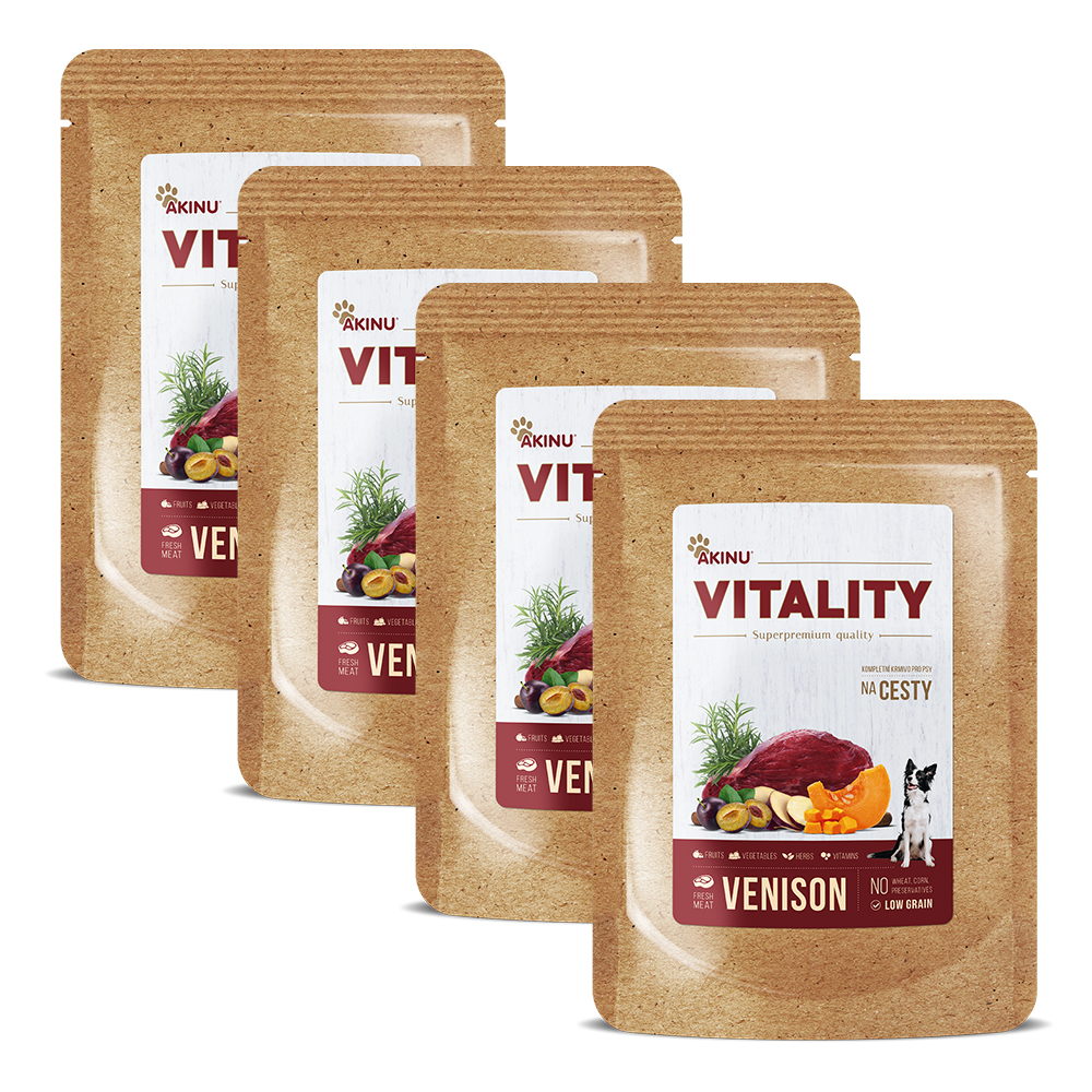 Akinu VITALITY na cesty zvěřina pro psy 4 x 150 g