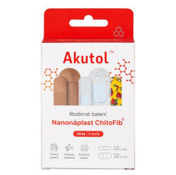 AKUTOL® Nanonáplast ChitoFib® rodinné balení 25 ks