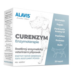 ALAVIS Curenzym podporující hojení pro psy a kočky 20 kapslí