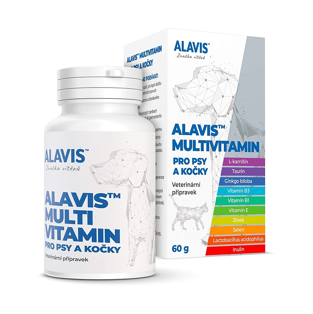 ALAVIS Multivitamín pro psy a kočky 60 g