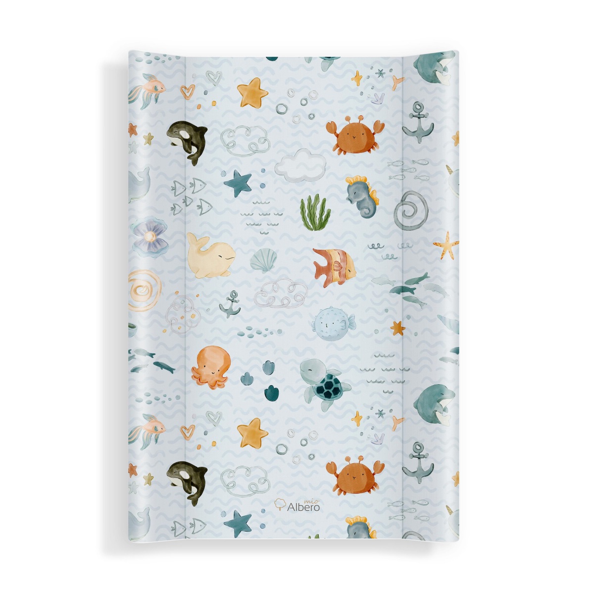Albero Mio Přebalovací podložka na postýlku, tvrdá, 70×47 cm, Moře