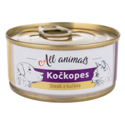 ALL ANIMALS Kočkopes konzerva steak z kuřete 100 g