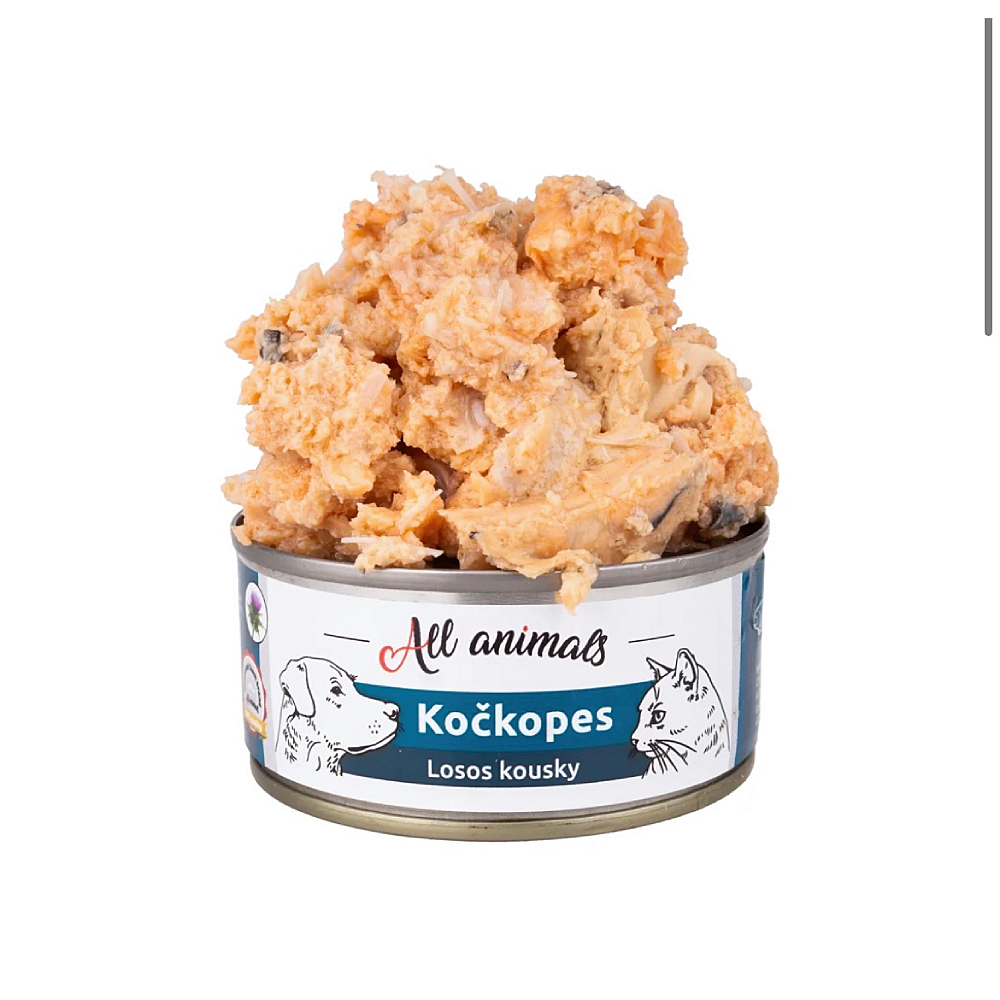 ALL ANIMALS Kočkopes losos kousky konzerva 90 g