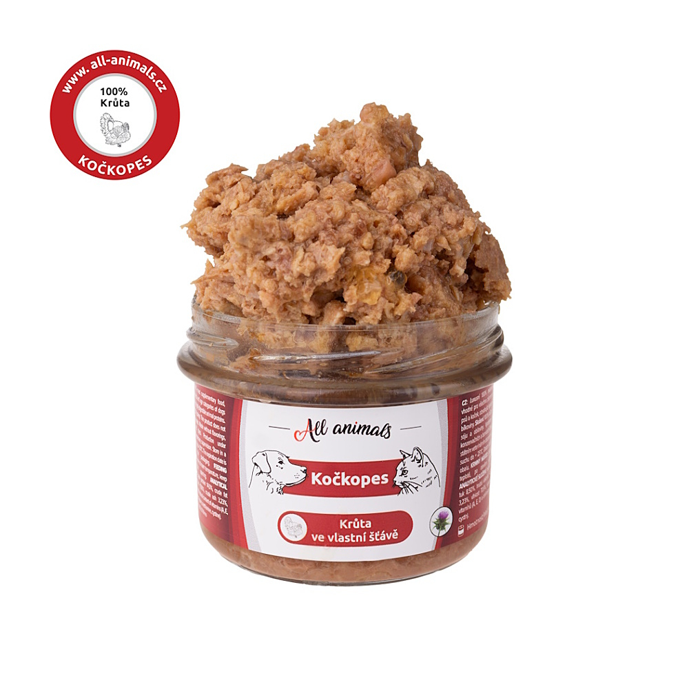 ALL ANIMALS Krůtí ve vlastní šťávě 200 g