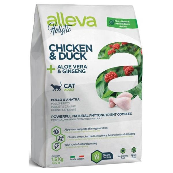 ALLEVA Holistic Adult Chicken&Duck granule pro kočky 1,5 kg