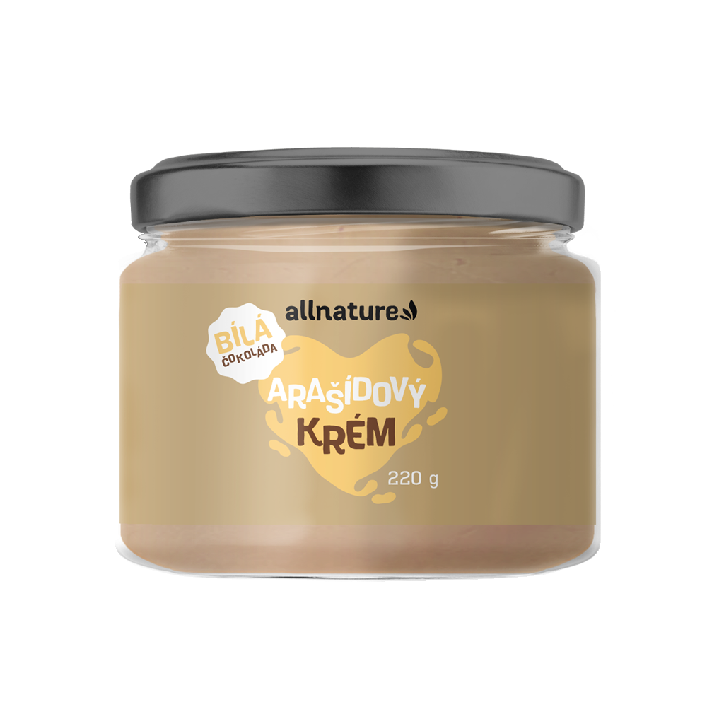 Allnature Arašídový krém bílá čokoláda 220 g