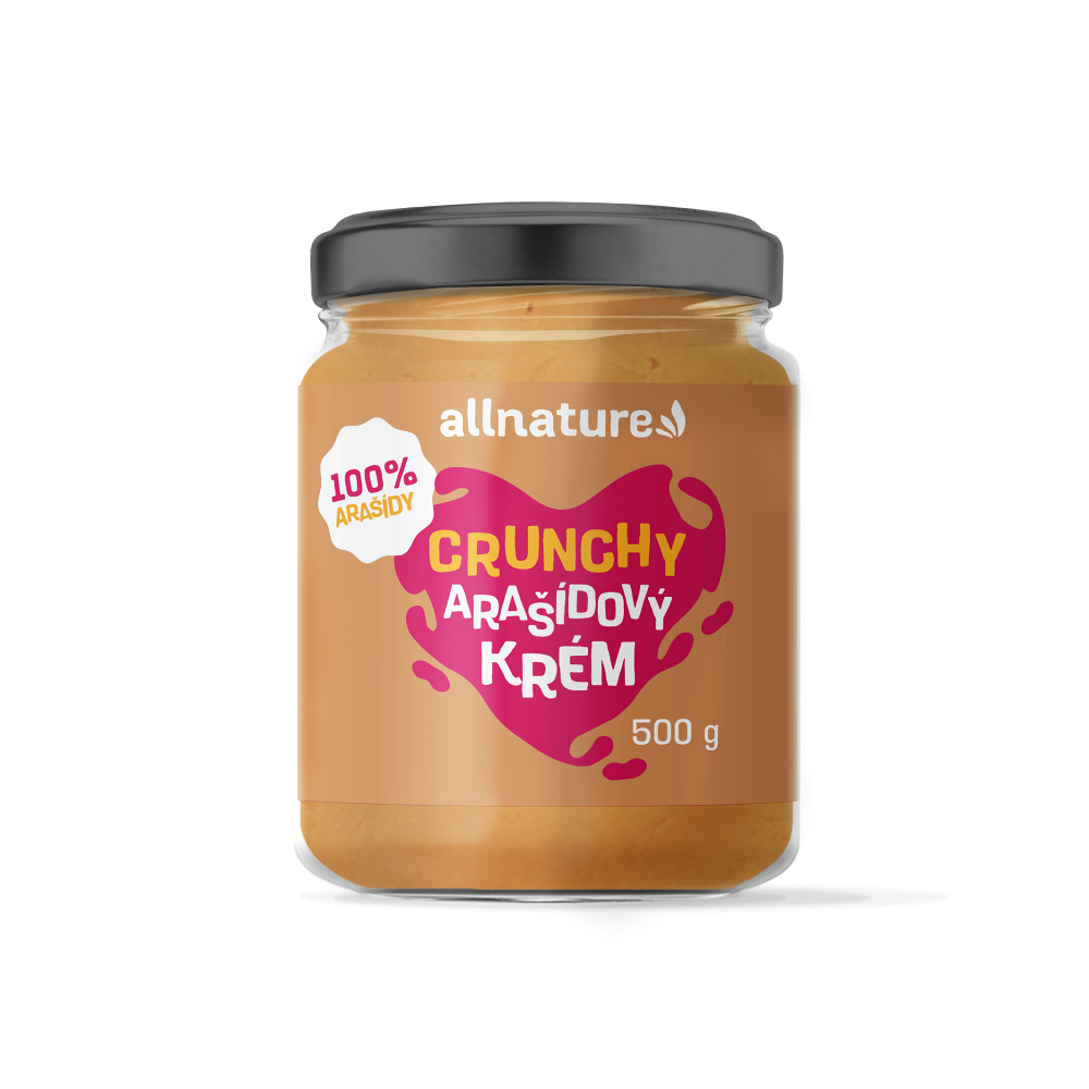ALLNATURE Arašídový krém crunchy 500 g