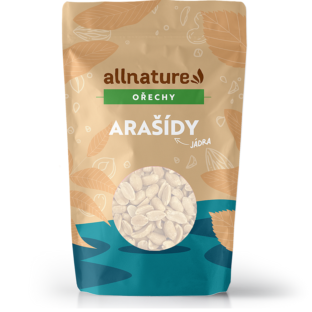 ALLNATURE Arašídy loupané pražené nesolené 1000 g