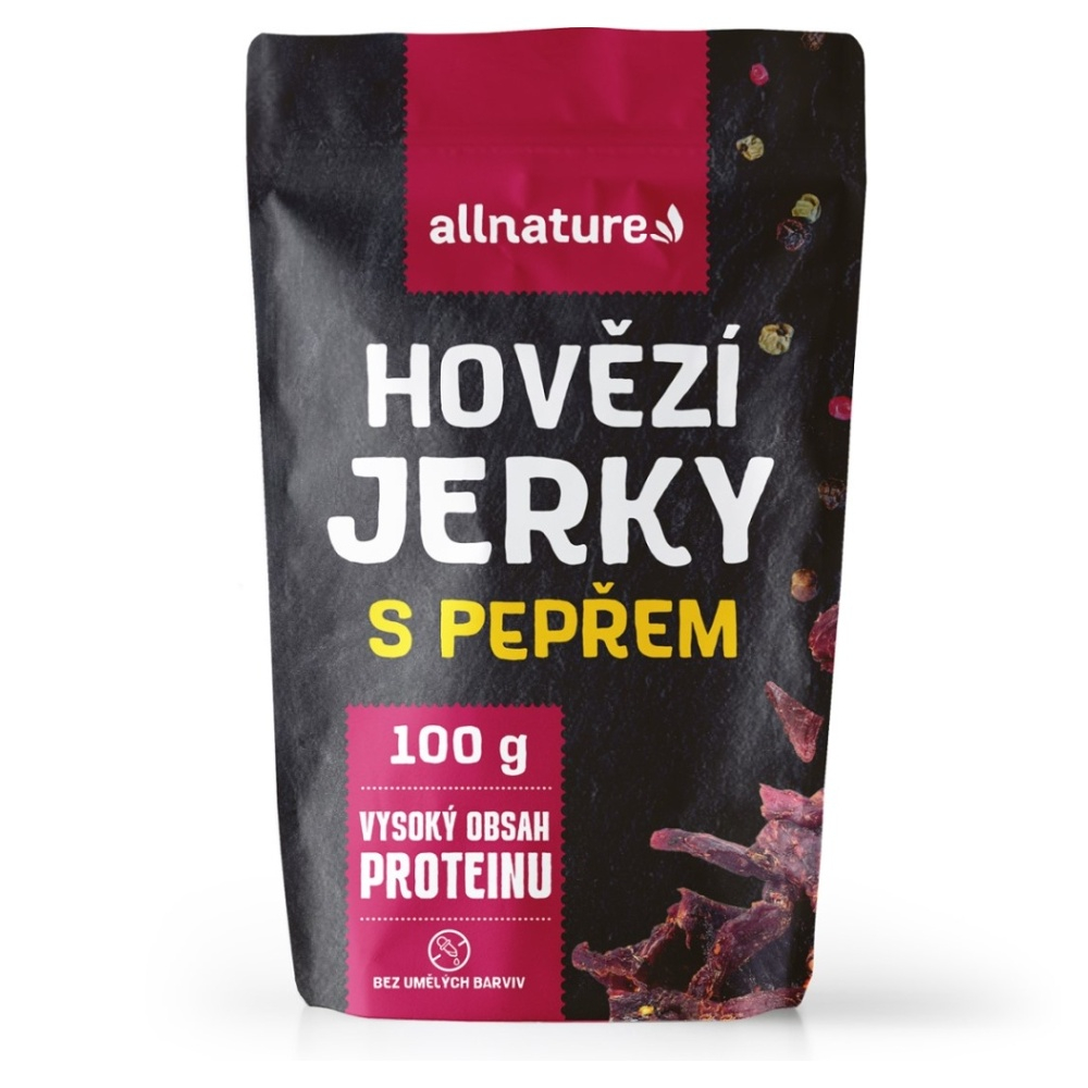 ALLNATURE Beef Pepper Jerky sušené maso 100 g