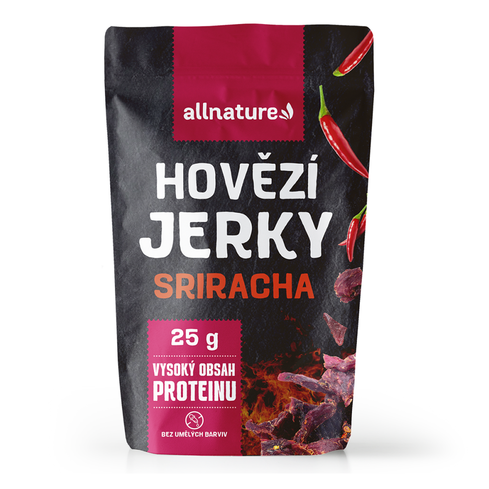 ALLNATURE BEEF Sriracha Jerky  sušené maso 25 g