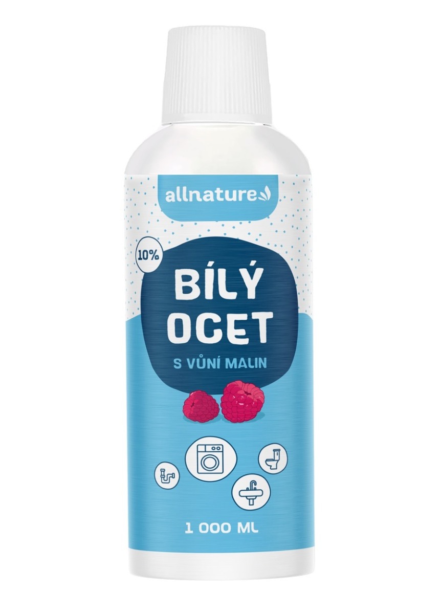 Allnature Bílý ocet 10% s vůní malin 1000 ml