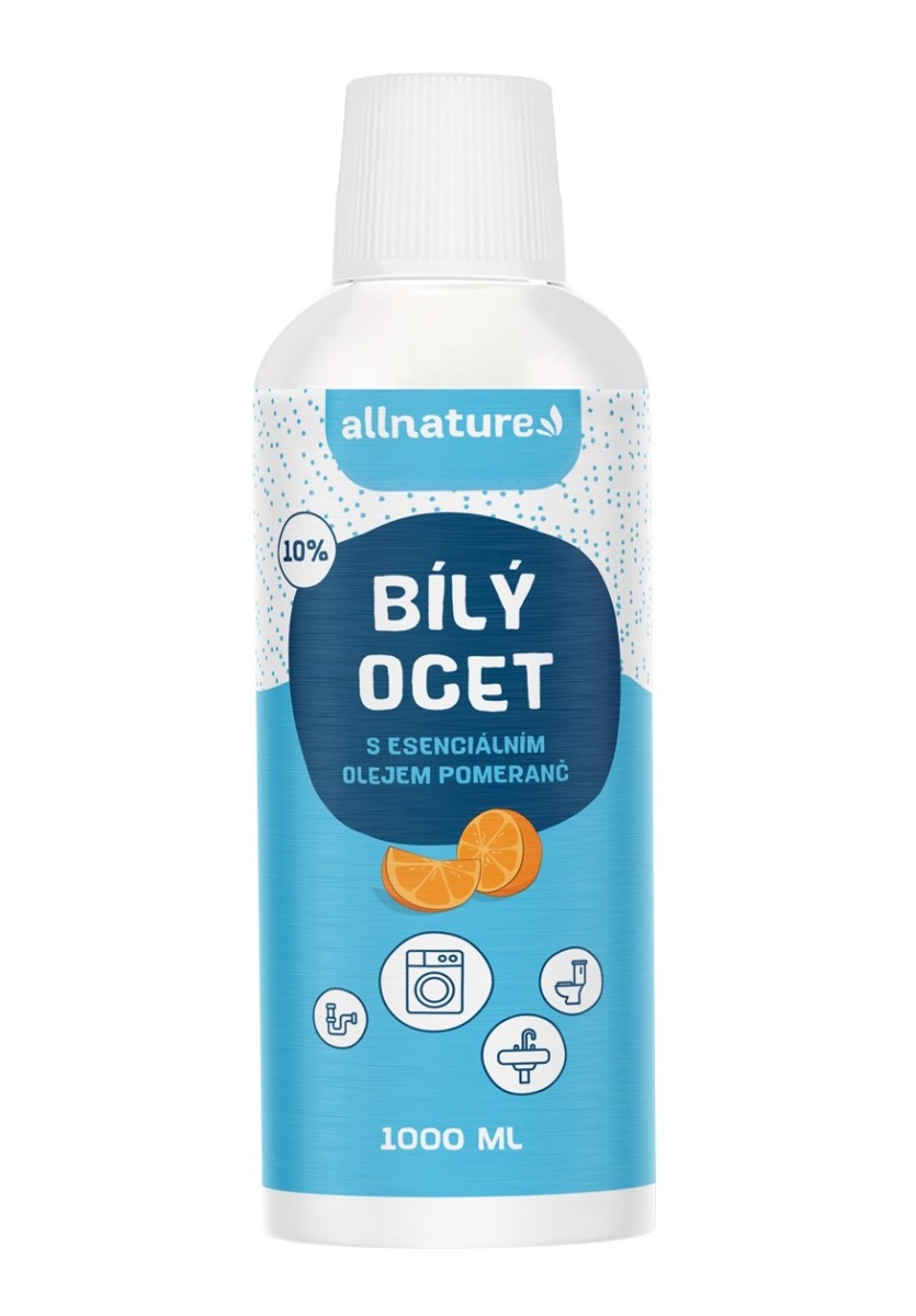 Allnature Bílý ocet 10% s vůní pomeranče 1000 ml