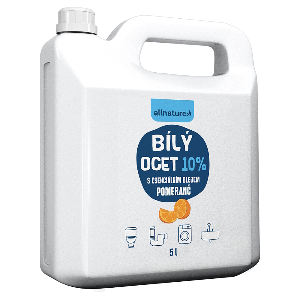 Allnature Bílý ocet 10 % s vůní pomeranče 5 l