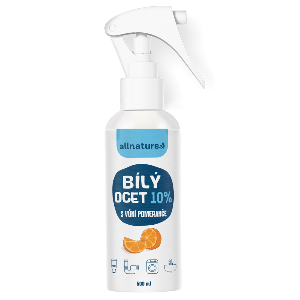 ALLNATURE Bílý ocet sprej 10 % s vůní pomeranče 500 ml