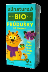 ALLNATURE BIO Dětský čaj Průdušky se slézem 20 x 1.5 g