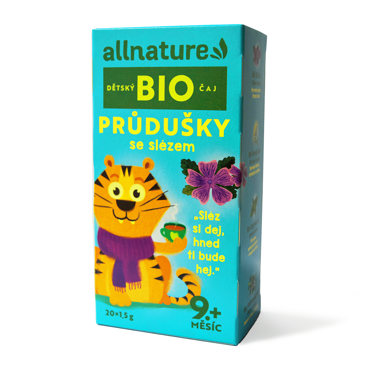 Allnature BIO Průdušky se slézem dětský čaj 20x1,5 g