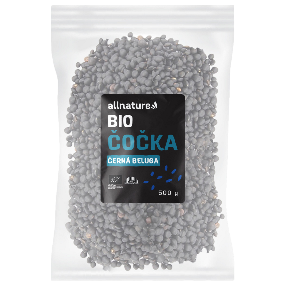 ALLNATURE Čočka černá beluga BIO 500 g